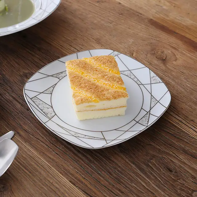 Veweet Serena 18/36 Darabos Konyhai Kerámia Porcelán Tányérok Között Található Desszert Tányér, Leves Vacsora Tányér Evőeszközök - Image 5