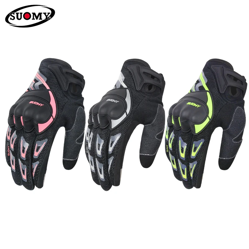 

Suomy Shockproof Summer Breathable Mesh Motorcycle Racing Gloves Touch Screen Off Road Motorbike Riding Gloves Guantes Moto