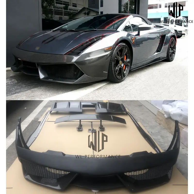 

Carbon Fiber Car body kit Front Rear Bumper Spoiler Side Skirts For Lamborghini Gallardo LP550 LP560 LP570 04-08