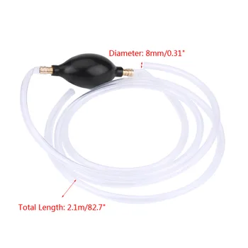 

1 pcs Black Transparent Color Hand Siphon Pump Fuel Hand Pump With 1m long flexible PVC hose pure copper interface oil-proof