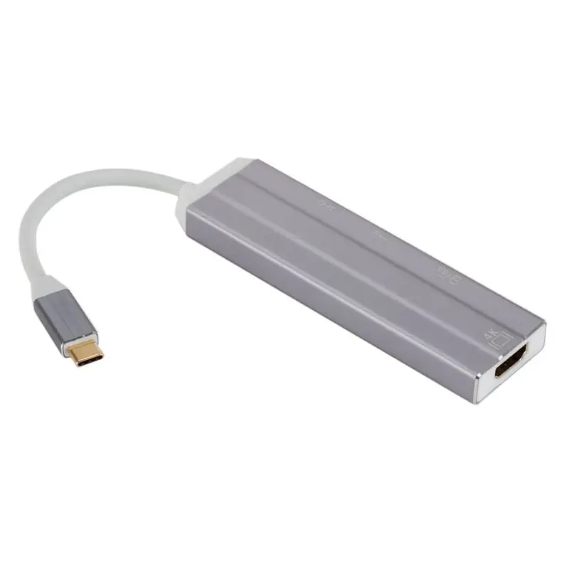 6 в 1 USB-C концентратор 4 к HD видео аудио кабель адаптер Тип C к HDMI usb 3,0/usb 2,0 с SD/TF кард-ридер Тип C usb-хаб D08A
