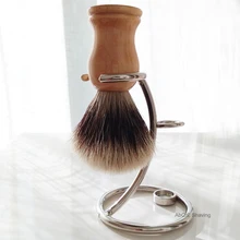 Набор инструментов для ухода за волосами барсука из натурального дерева