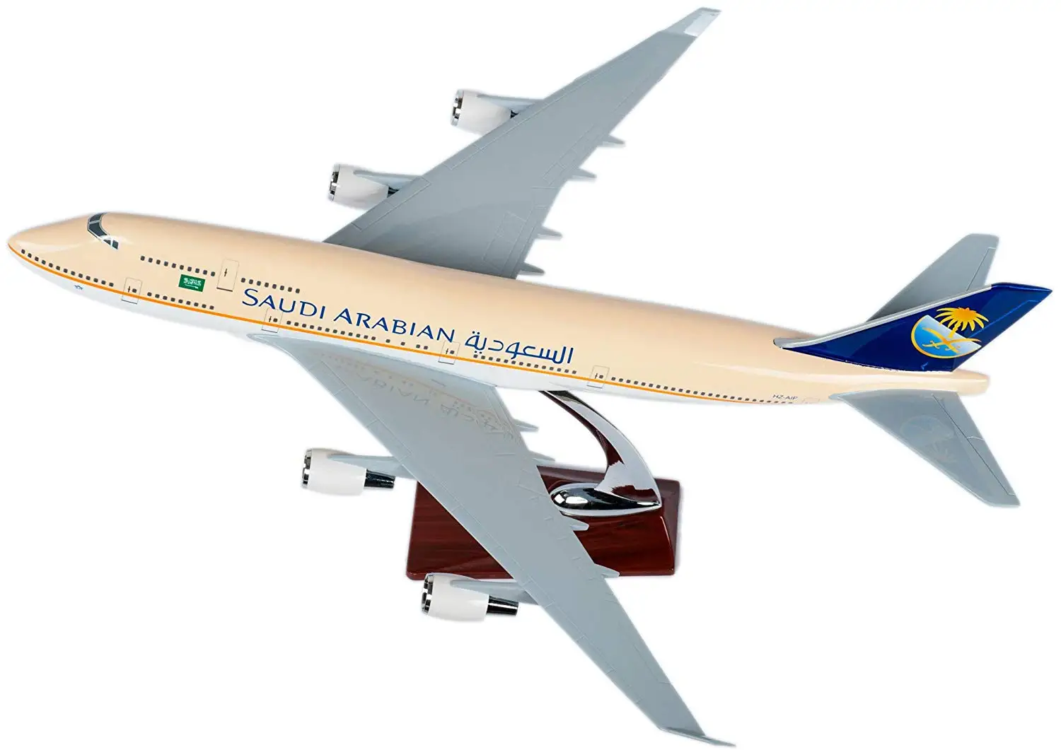 Династия Тан(TM) 47 см Боинг B747-400 Saudi Arabian Airlines Harz Flugzeugmodell Flugzeug Spielzeug Flugzeugmodell