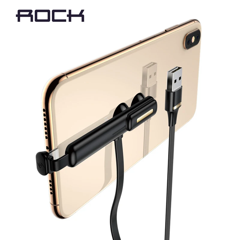 ROCK Game charger USB кабель для iPhone X 6 7 8 Plus шнур быстрой зарядки данных с присоской iOS