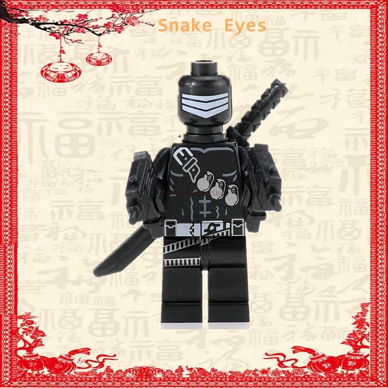 G.I. Joe 3 Matt с свалкой собака Светлячок снег Job Storm Shadow Serpentor Sgt. Бойня змея глаза строительные блоки игрушки - Цвет: Snake Eyes