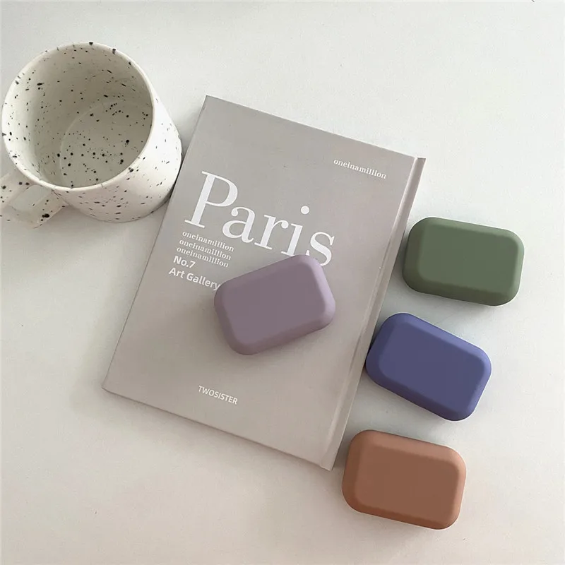 Mini Texture Matte Solid Color Contact Lens Case Women Portable Travel Set Eye Lenses Storage Box