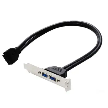 

2 Ports USB 3.0 Female Back Panel To Motherboard 20pin Header Connector Cable Expansion Adapter For Computer PC