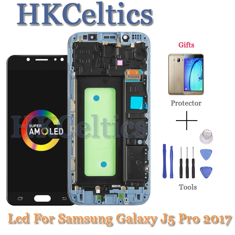 New 100 Super Amoled J530f Lcd For Samsung Galaxy J5 Pro 17 Display With Frame 5 2 J5 17 Sm J530f Lcd Display Touch Screen Mobile Phone Lcd Screens Aliexpress