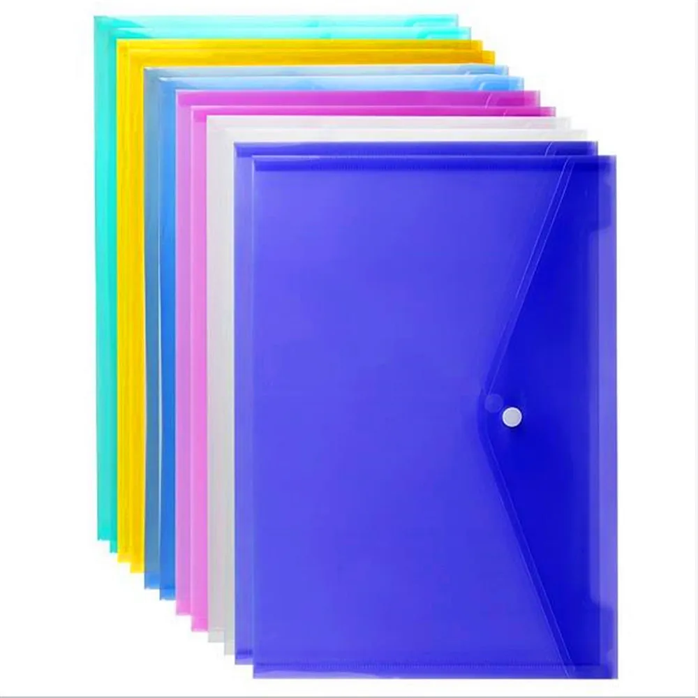 

A6 Clear Document Bag Paper File Folder Portable Stationery School Office Case PP 6Colors Available School Stationery Supplies