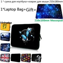 Неопрен 17 17,3 11,6 12 13 14 15 15,6 10 10,2 7 дюймов Тетрадь на защёлке Funda 11,6 дюймовый ноутбук Chromebook рукав сумка чехол+ коврик для мыши с изображением