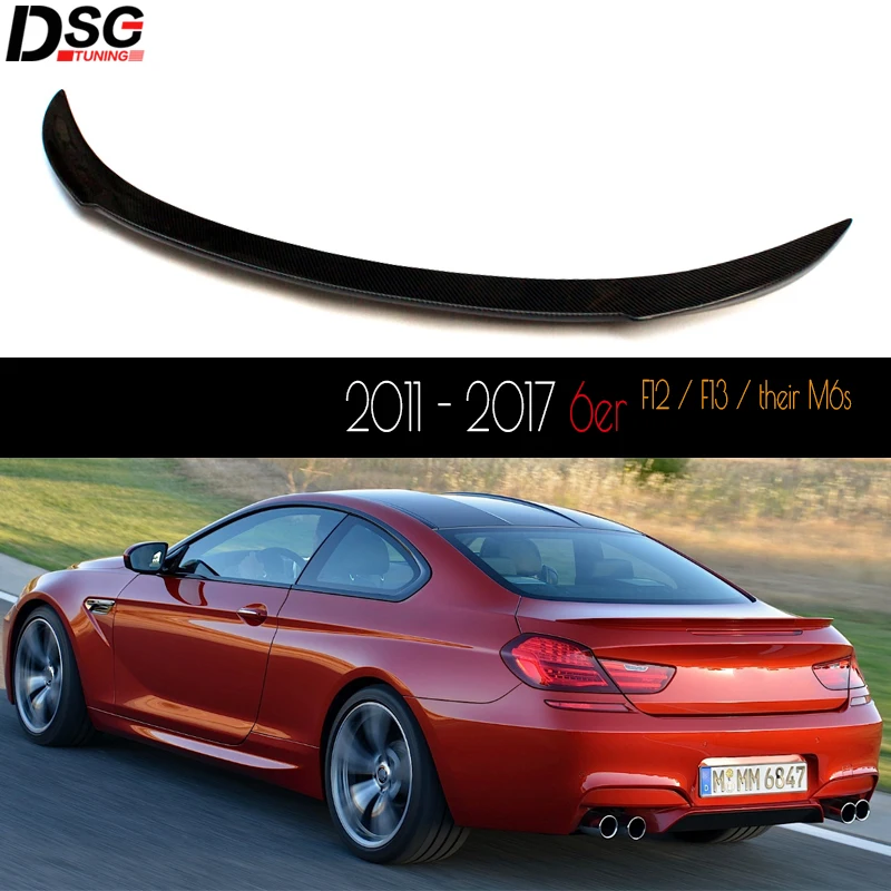 High Kick Full Carbon Fiber Rear Trunk Spoiler + Adhesive Tape for BMW