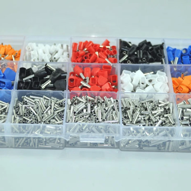 New 2340Pcs/Lot Mixed Ferrule Kit Electrical Crimp Crimper Cord Wire End Terminal Block