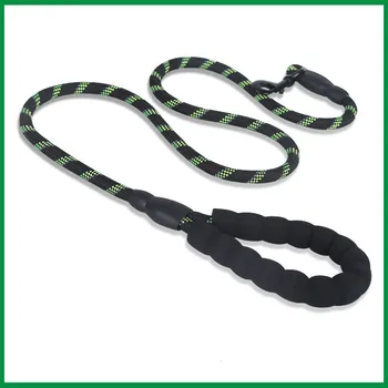 

Material Upgrade Comfortable Sponge Grip Pet Hand Holding Rope Eye-Catching Reflective Hand Holding Rope Circular Nylon Dog Rope