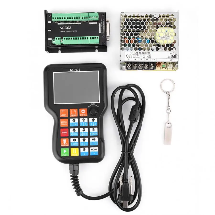 NCH02 шаговый двигатель USB 5 оси управления карты+ 24 в импульсный источник питания Поддержка G код ЧПУ управление Лер наборы