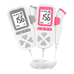 Fetal Doppler Heart Rate Monitor Sonar Meter For Home Pregnancy Baby Sound B Detector Portable No Radiation Rechargeable 3.0MH