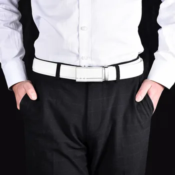 

140 150 160 180cm White Large Size Designer Belts Men Genuine Leather Belt Luxury Brand Cowskin White Waist Strap Ceinture Homme