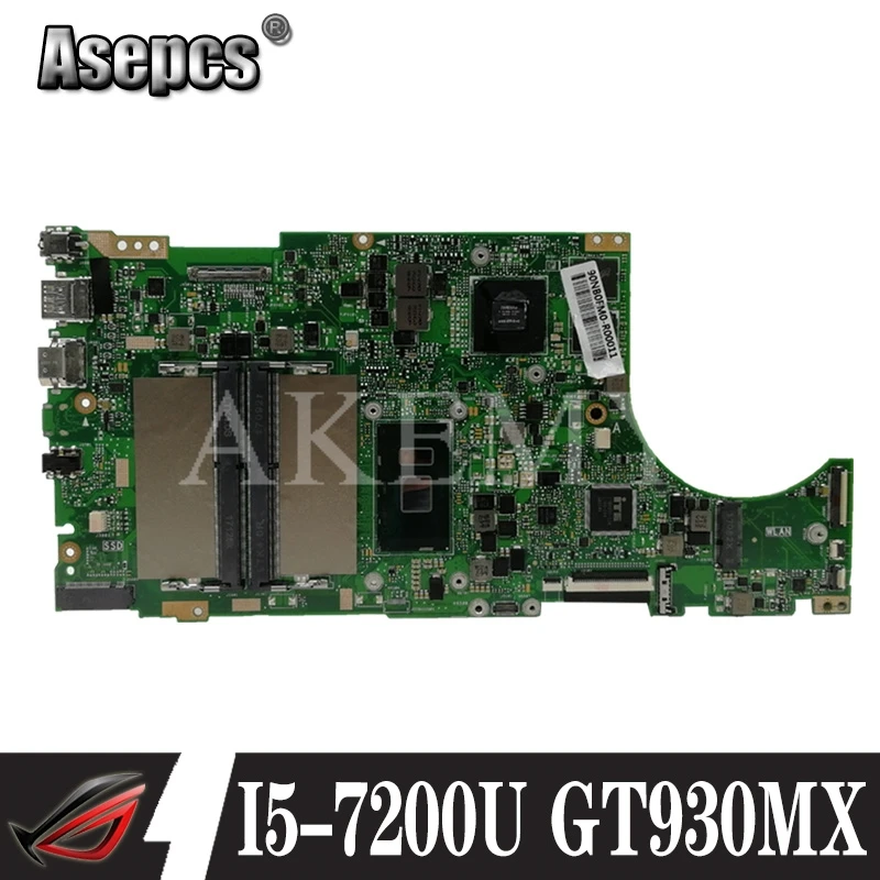 SAMXINNO для For Asus X510U X510UN X510UR X510URR X510UQ всеобщая плата материнской платы W/I5-7200U GT930MX |