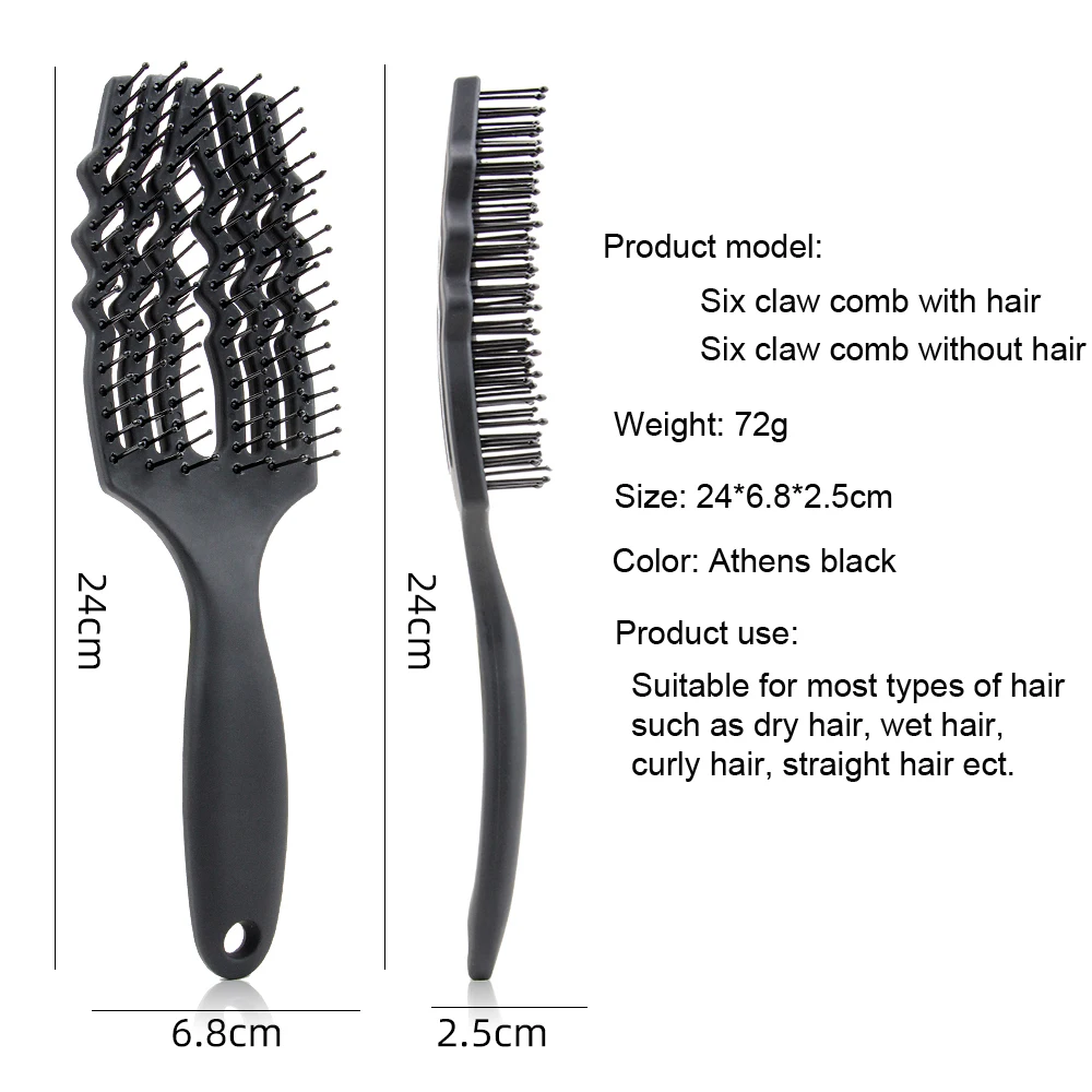 STYTON Hair Comb Women's Straightening Brush Anti Static Massage Scalp Hair Brush Curly Styling Tool Hairdressing Products