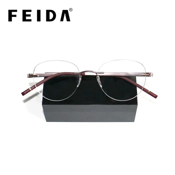 

Rimless Titanium Eyeglasses Women Flexible Optical Spectacle Frameless Glasses Eye glasses