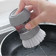 Non-stick Oil Automatic Liquid Kitchen Cleaning Brush Dishwashing Decontamination Wash Pot Kitchen Appliances Brush Pot Artifact