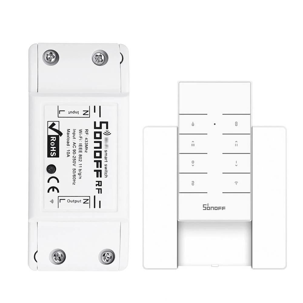 SONOFF RF Wifi Switch модули для автоматизации умного дома розетка модуль голосового управления с RM433 пульт дистанционного управления и база
