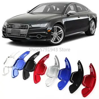 

2PCS Car Alloy Add-On Steering Wheel DSG Paddle Shifters Extension For Audi S3 14-17/S5 12-15/S6 13-18/S7 13-18