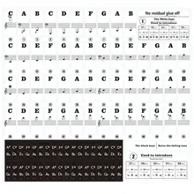 Autocollants pour notes de Piano, étiquette transparente, Version de Notation et feuille de musique, accessoires pour Piano, 88/61/54/49