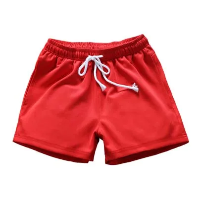 Для мужчин пляжные шорты для плавания Мужские Шорты для купания водные виды спорта, серфинг шнурок купальник со средней посадкой однотонные Цвет Одежда для пляжа больших размеров - Цвет: Красный