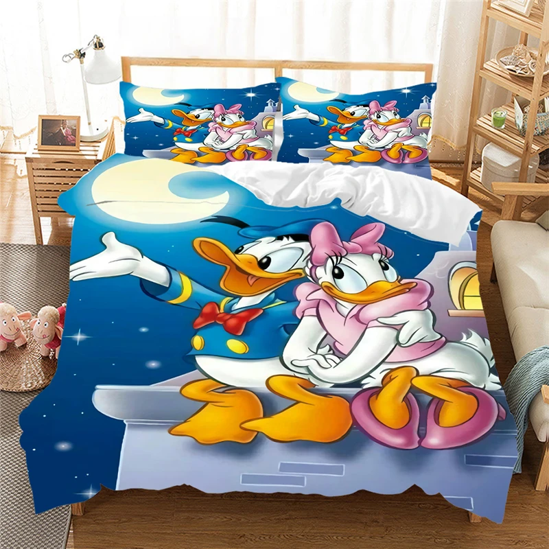 Cartoon Donald Duck Daisy Bedding Set Bed Set Children Girl Duvet Cover Comforter Bedding Sets