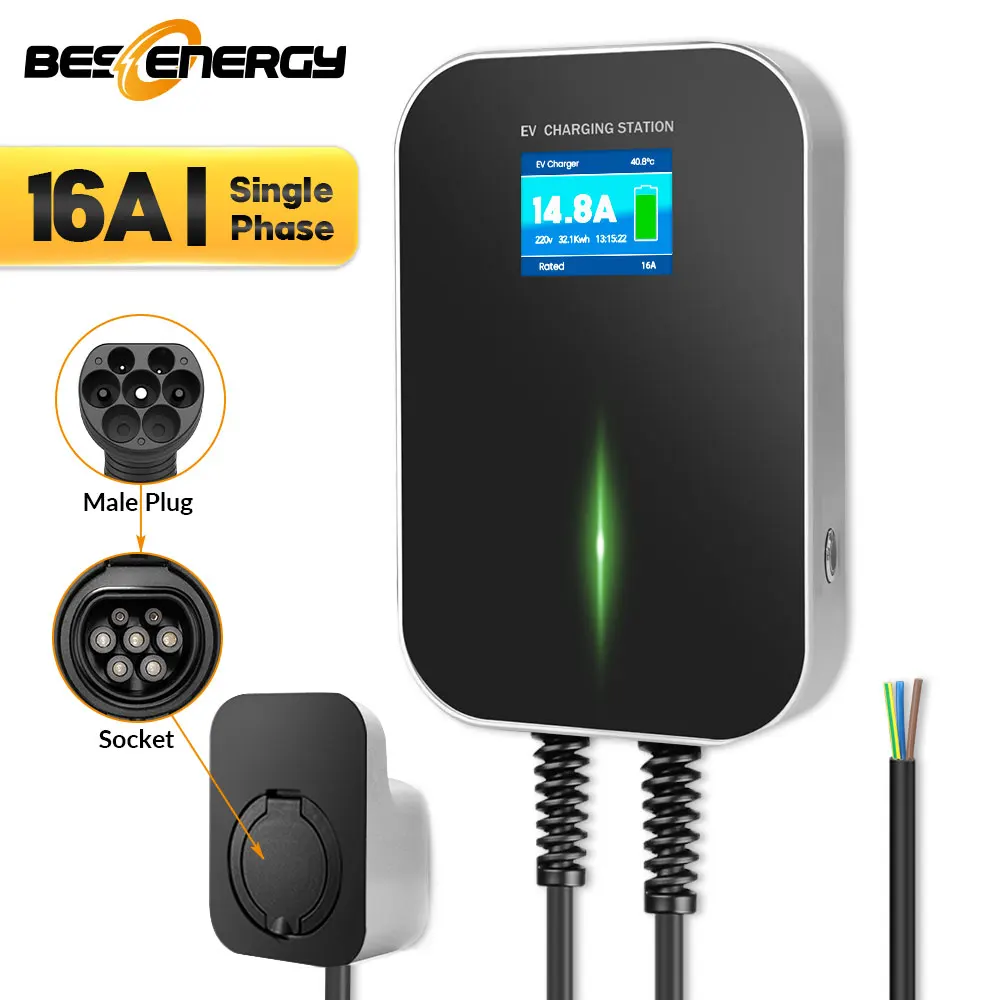 Ev Charging Station 16a Single Phase 3.6kw 220v Charger Electric