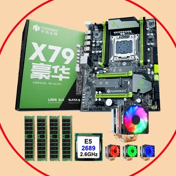 شراءHuanzhi X79 سوبر اللوحة عدة مرحبا السرعة NGFF/NVME SSD M.2 فتحة وحدة المعالجة المركزية Xeon E5 2689 مع برودة العلامة التجارية الكبيرة RAM 64G(4*16G) RECC