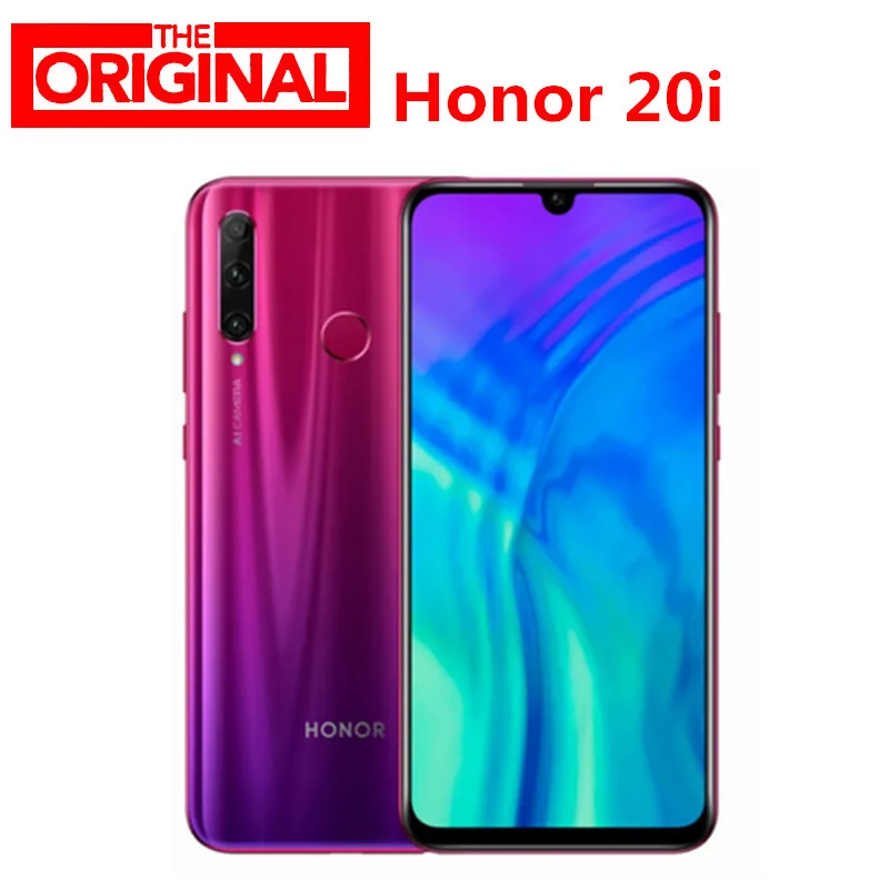 Honor 20i, 4G LTE, мобильный телефон Kirin 710, 6,21 дюймов, 2340X1080, 6 ГБ ОЗУ, 256 Гб ПЗУ, 32 МП, мобильный телефон с функцией распознавания лица, отпечатка пальца