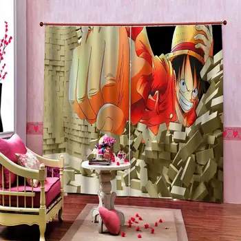 

Anime photo Curtain Cartoon Kids Boys Bedroom Blackout Window Drapes Home Decor Sets Customizable any size