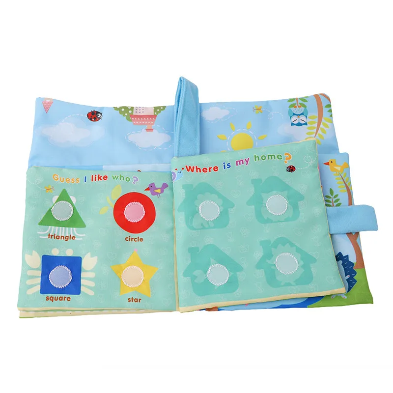 

Folding Activity Book Soft Rattles Infant Intelligence Development Early Educational Toys Paper Interactive Toy Baby Cloth Book