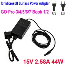 Chargeur pour tablette PC, 15V, 2,58 a, 44W, adaptateur d'alimentation pour Microsoft Surface, GO Pro 3 Pro 4 Pro 5 Pro 6 Pro 7 Book 1 2