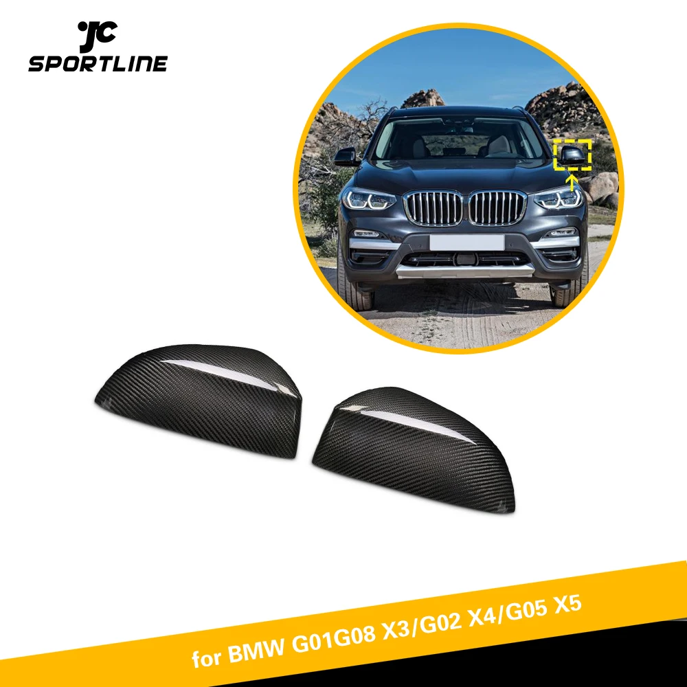 Real Carbon Rearview Mirror Covers Caps for BMW X3 X4 X5 G01 G08 G02 G05 2018 - 2020 Car Side Add On | Автомобили и мотоциклы