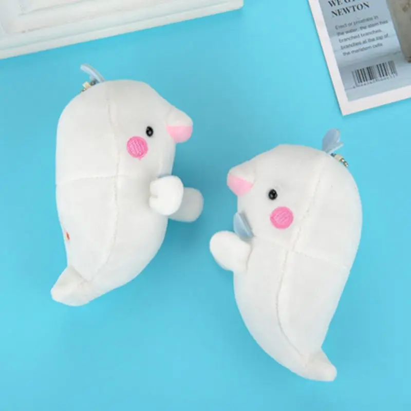 미니 Beluga 봉제 인형 펜던트 귀여운 해양 동물 부드러운 인형 장난감 열쇠 고리 203E
