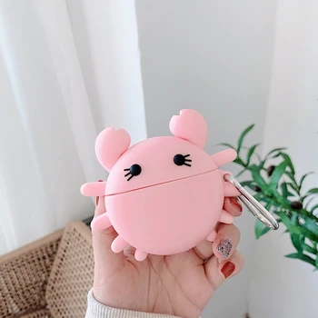 

Newest 3D Cartoon Carabiner Silicone Earphone Case with Hook Anti-Fall For AirPods Pro Wireless Headset Cover Earphone Protector