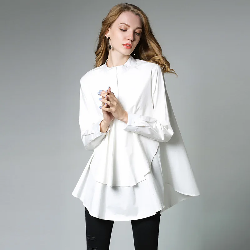 Max LuLu корейская мода Осень хаки женские хлопковые топы женские Kawaii длинные рубашки негабаритные Блузки Повседневная офисная одежда