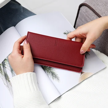 

2020 new style simple ultra-thin wallet temperament female bag soft leather wallet female fashion wallet gift birthday gift