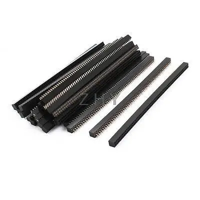 

2.54mm 2 Row 120-Pin Female Through Hole Pin Header Strip 25 Pcs