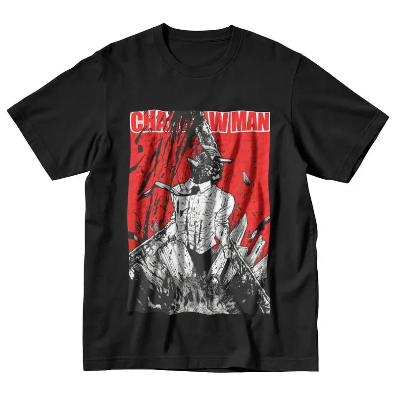 

Mens Chainsaw Man T Shirt Short Sleeves Cotton Tshirts Novelty Graphic T-shirt Casual Harajuku Anime Manga Tee Tops Clothing