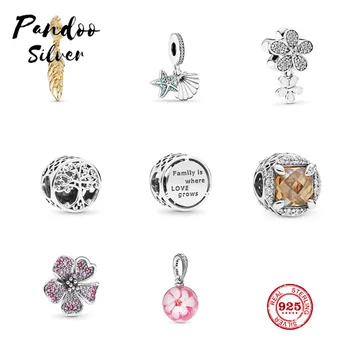 

Fashion Charm Sterling Silver Original 1:1 Copy,Majestic Feather Dangle,Sea Shell Dangle Charm DIY Bracelet Jewelry Gift