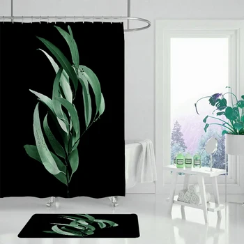 

Nordic Pictures Polyester Waterproof Black and White Pattern Shower Curtains 180X200cm High Quality Bath Curtain In The Bathroom