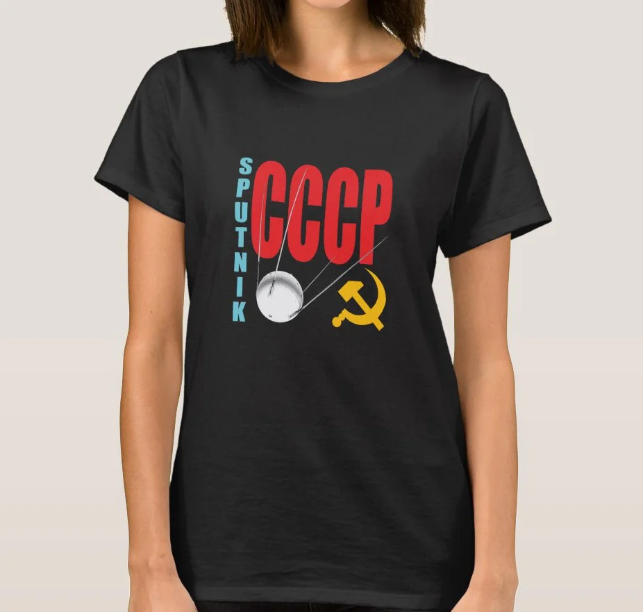 СССР Русская женская футболка спутника советская программа космоса | Женская