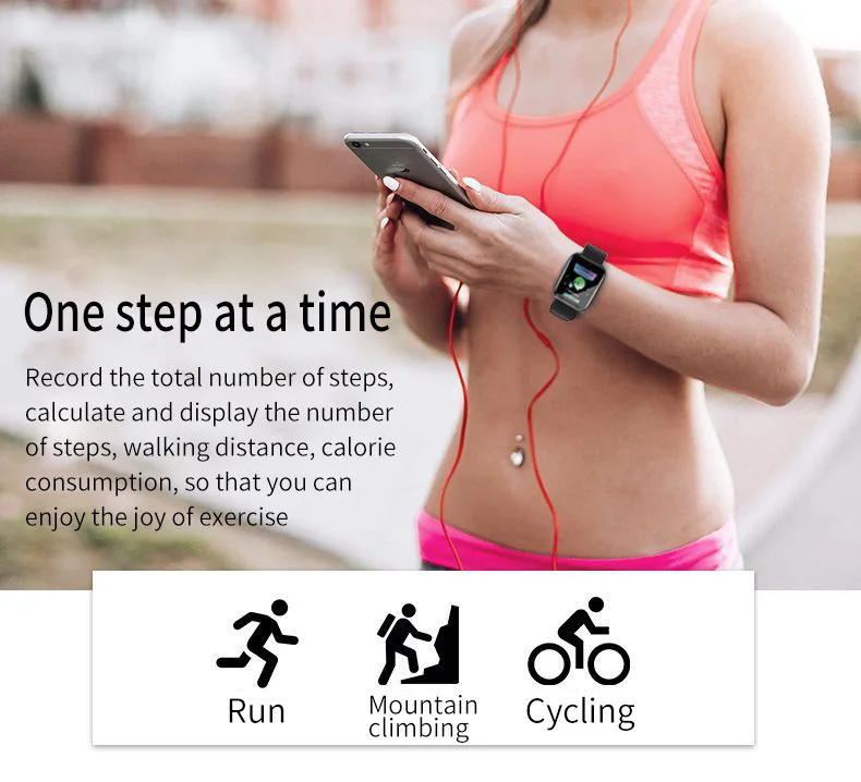 2021 New Smart Bracelet D20 Color Screen Waterproof Health Blood Pressure Heart Rate Sleep Monitoring Bluetooth Sports Bracelet