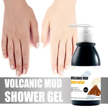 

Newly Volcanic Mud Shower Gel Whole Body Wash Fast Whitening Deep Skin Clean Exfoliate 250ml FIF66