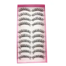 

10 Pairs Natural Jumble Long False Eyelashes Party Wedding Makeup Eye Lashes