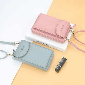 

2020 New Women Wallet Brand Cell Phone Wallet Big Card Holders Wallet Handbag Purse Clutch Messenger Shoulder Straps Bag