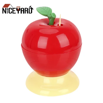 

NICEYARD Press Type Plastic Toothpick Box Automatic Creative Fruit Apple Shape Toothpick Holder